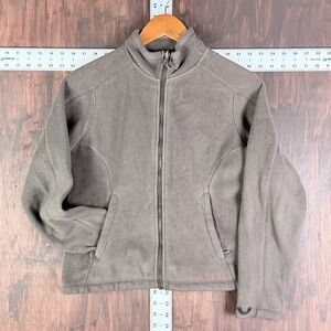 Marmot Polartec Fleece Jacket Full Zip Hiking Outerwear Fuzzy Brown Women Small